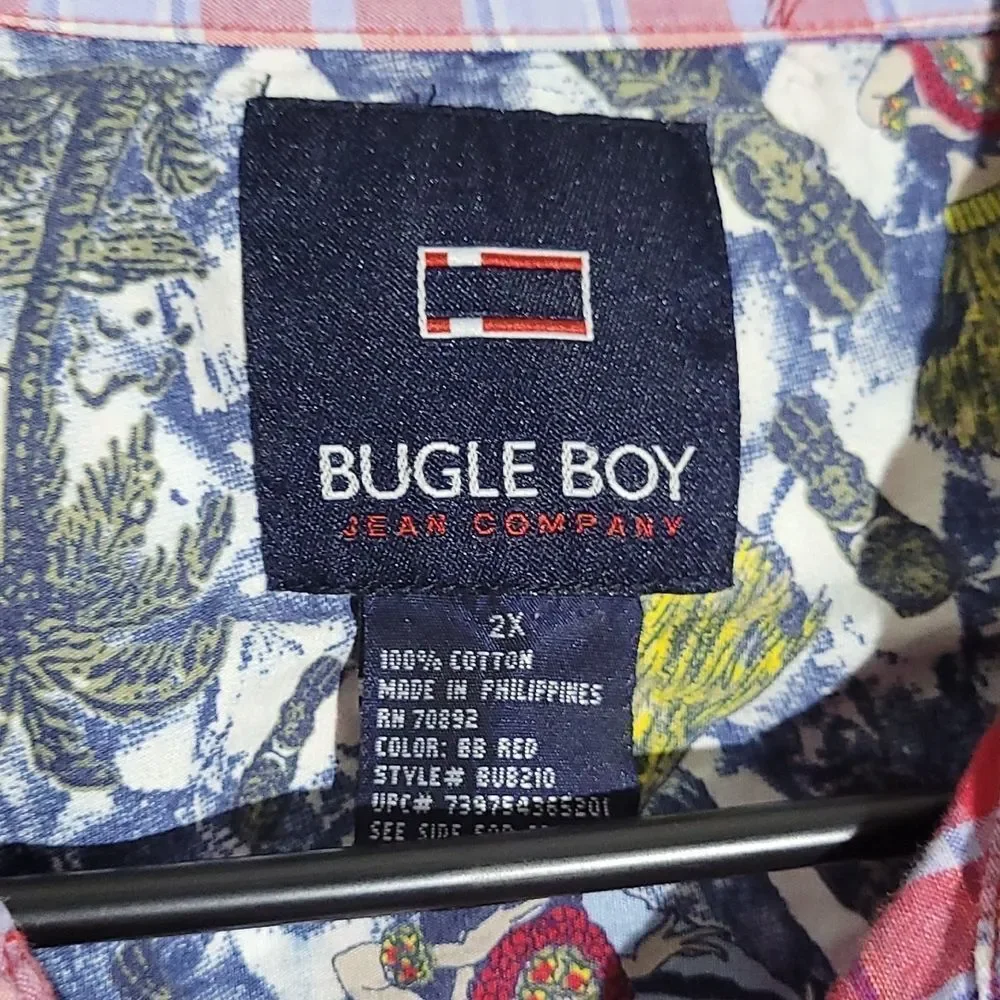 Bugle Boy Men's Short-Sleeve Button-up Shirt - SIZE XXL - Picture 6 of 8